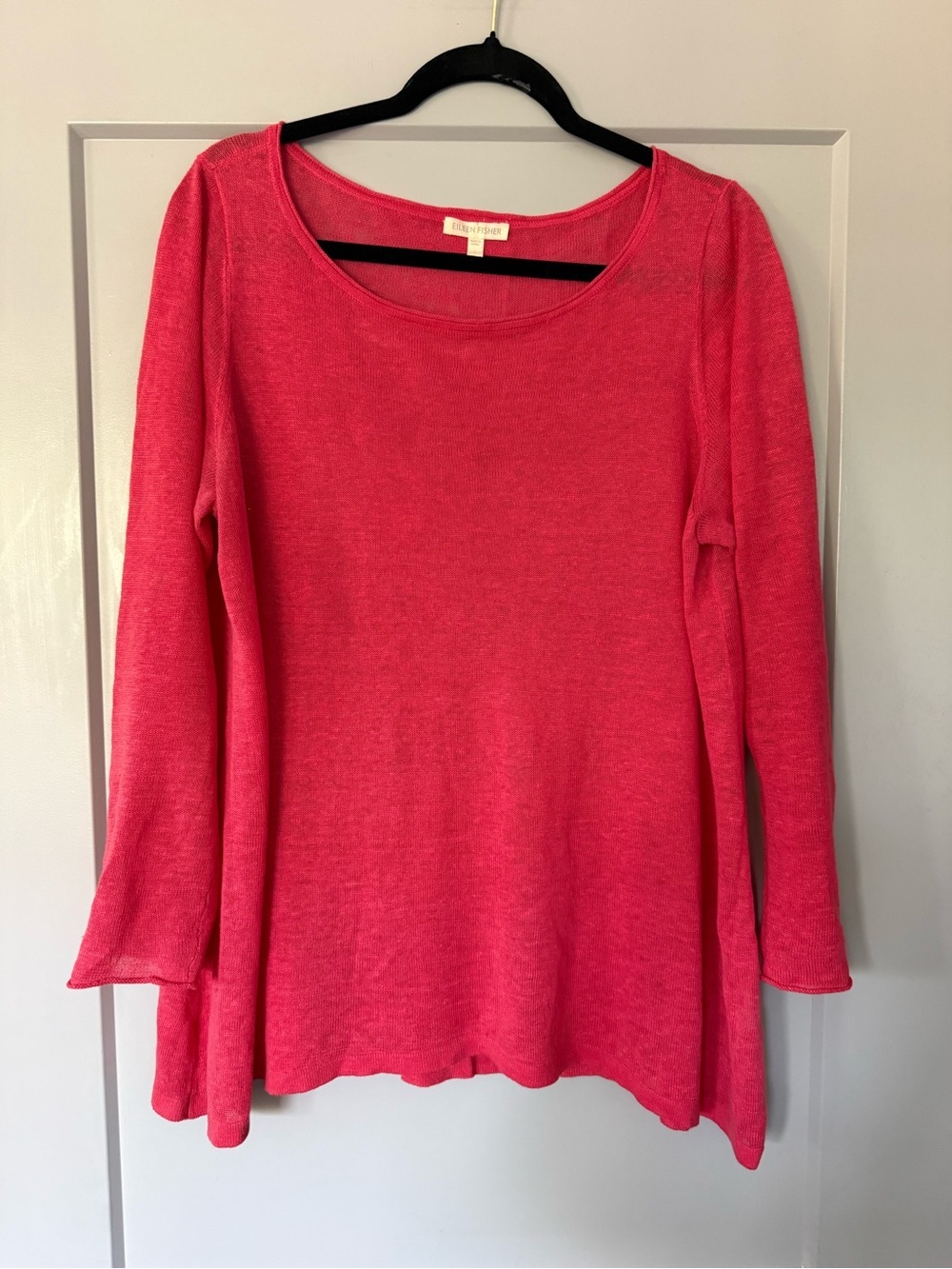 Eileen Fisher 100% Organic Linen Cotton Relaxed Fit Size Large